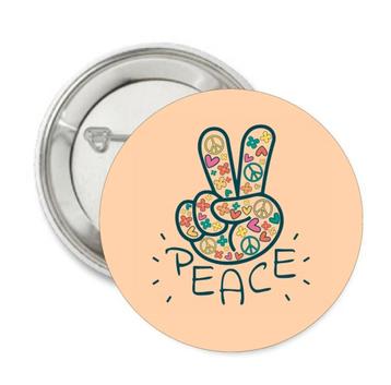Button of (kleding)magneet Peace Retro Flowers beschikbaar voor biedingen