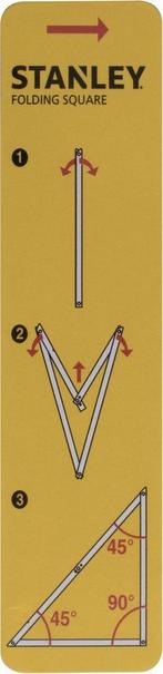 Stanley Opvouwbare Bouwhaak - Winkelhaak, Doe-het-zelf en Verbouw, Gereedschap | Handgereedschap, Verzenden, Nieuw