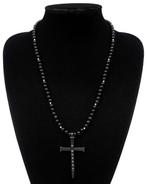Obsidian - Ketting - Memento Mori Kruis - Spirituele, Antiek en Kunst