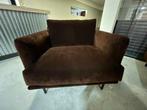 Fauteuil Logan luxe stof donker bruin stoel lounge zetel, Huis en Inrichting, Fauteuils, Ophalen, Logan donker bruin, Nieuw, 75 tot 100 cm
