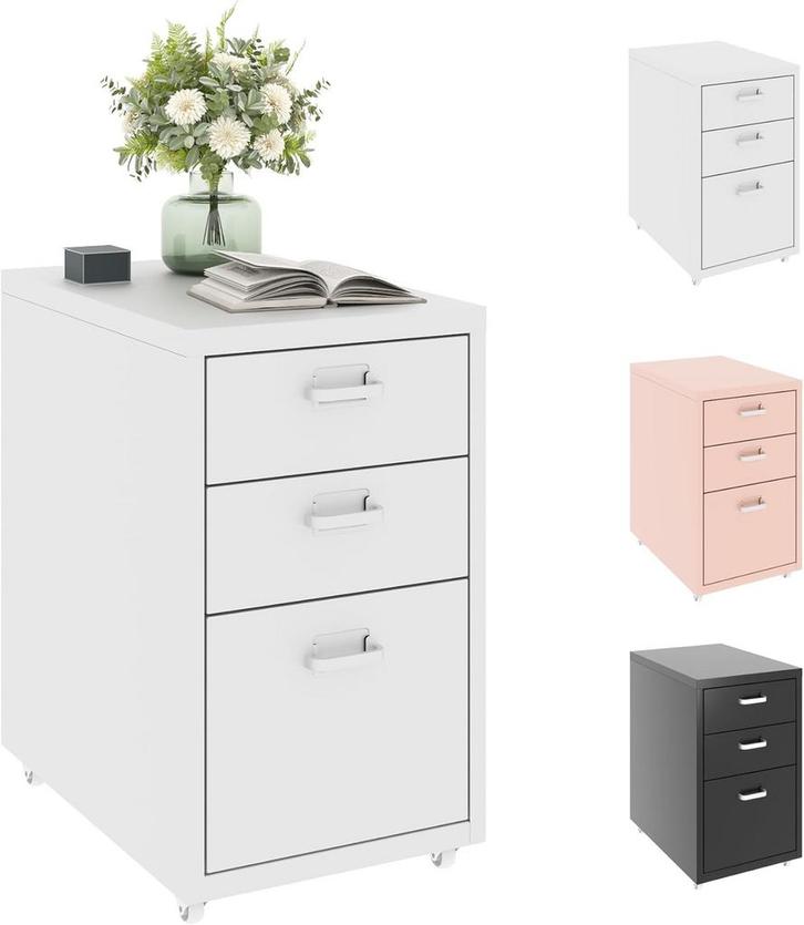 Ladeblok op wielen - Ladeblok bureau - Rolcontainer - Wit -, Huis en Inrichting, Overige Huis en Inrichting, Nieuw, Verzenden