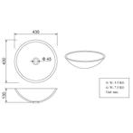 Wiesbaden Valerie Waskom - Rond - 43x13cm - Solid Surface -, Doe-het-zelf en Verbouw, Sanitair, Ophalen of Verzenden, Nieuw