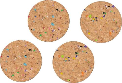 HEMA Onderzetters Ø 9.5 cm kurk recycled terrazzo - 4 stuks, Huis en Inrichting, Woonaccessoires | Onderzetters, Nieuw, Verzenden