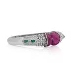 Armband - 14 karaat Witgoud - 16.80ct. tw. Smaragd - Diamant, Nieuw