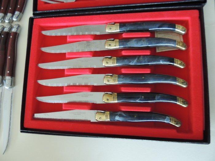 Bestekset (24) - LAGUIOLE 2 dozen met 6 messen + 6 vorken +, Antiek en Kunst, Antiek | Keukenbenodigdheden