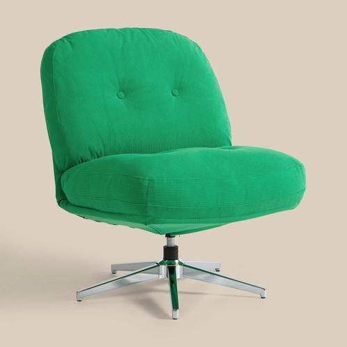 *WOONWINKEL* Draaibare Fauteuil Retro Groene Ribstof, Huis en Inrichting, Fauteuils, Nieuw, Stof, Verzenden
