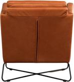Cognac leren moderne design fauteuils - Rancho Leer Cognac, Huis en Inrichting, Fauteuils, Nieuw, Ophalen of Verzenden, 50 tot 75 cm