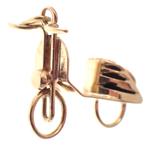 Gouden hanger van een oude brommer (vespa, scooter), Overige merken, Goud, Gebruikt, Ophalen of Verzenden