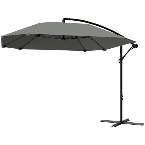TRUUSK Ampelschirm Alu Ø 260 Cm Parasol, Waterdichte Krukasp, Tuin en Terras, Parasols, Nieuw, Verzenden