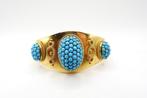 Armband - 15 karaat Geel goud Turquoise