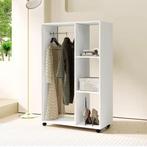 Mobiele Kledingkast met Wielen – Met Roede en 3 Planken, Huis en Inrichting, Kasten | Overige, Verzenden, Nieuw