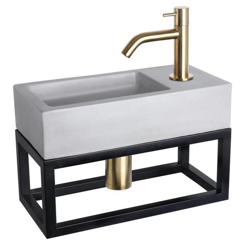 Fonteinset Differnz Ravo Beton en Handoekrek 38.5x18.5x9 cm, Doe-het-zelf en Verbouw, Sanitair, Overige typen, Nieuw, Ophalen of Verzenden