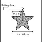 Kerstverlichting Ster met Warm Witte LED Lampjes - Ø40 cm -, Diversen, Kerst, Verzenden, Nieuw