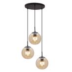 Retro hanglamp amber, Rifka, Nieuw, Ophalen of Verzenden, Glas, 75 cm of meer