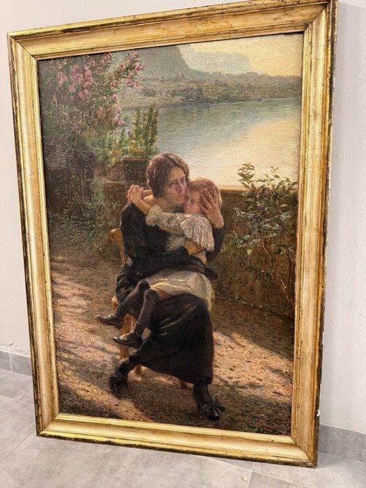 Lazzaro Pasini (1861–1949) - Labbraccio, Antiek en Kunst, Kunst | Schilderijen | Klassiek