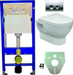 Geberit UP 100 +Mercurius wc+zitting+Delta 21 glanschroom, Verzenden, Nieuw
