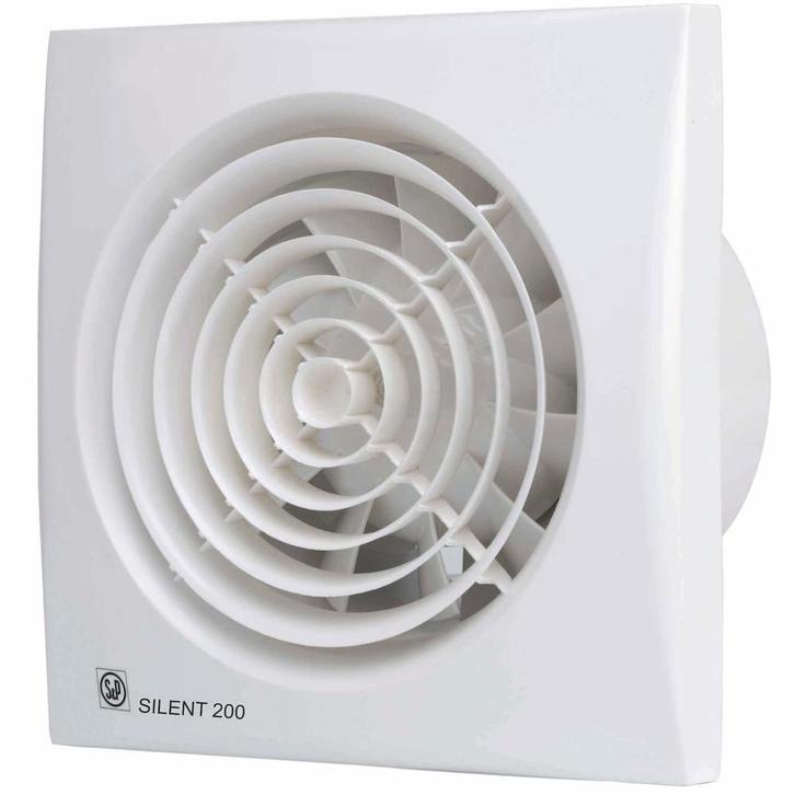 Soler & Palau badkamerventilator 120 mm wit - silent200 CZ, Doe-het-zelf en Verbouw, Ventilatie en Afzuiging, Nieuw, Ophalen of Verzenden