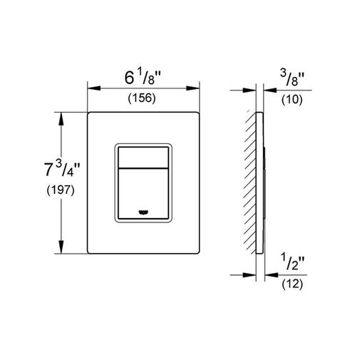 Bedieningsplaat Grohe Skate Cosmopolitan DualFlush Cool, Huis en Inrichting, Badkamer | Badtextiel en Accessoires, Ophalen of Verzenden