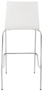 Barkruk - T - Wit met chrome onderstel - NIEUW - Zithoogte 7, Vergader- of Presentatieruimte, Ophalen of Verzenden, Gebruikt, Stoel