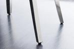 Design barkruk CASTLE DELUXE grijs fluweel zilver roestvrij, Nieuw, Ophalen of Verzenden
