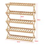 [en.casa] Schoenenrek Fitzbek 89x67x26 cm bamboe, Huis en Inrichting, Kasten | Schoenenkasten, Verzenden, Nieuw