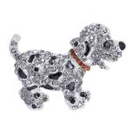 Fako Bijoux® - Broche - Puppy - Kristal - 53x40mm - Zwart, Sieraden, Tassen en Uiterlijk, Broches, Nieuw, Verzenden