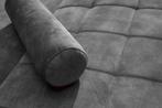 Moderne slaapbank COUTURE 196cm grijs microvelours 3-zits, Ophalen of Verzenden, Nieuw