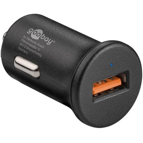 Goobay USB autolader met 1 poort - Quick Charge, Telecommunicatie, Mobiele telefoons | Telefoon-opladers, Ophalen of Verzenden
