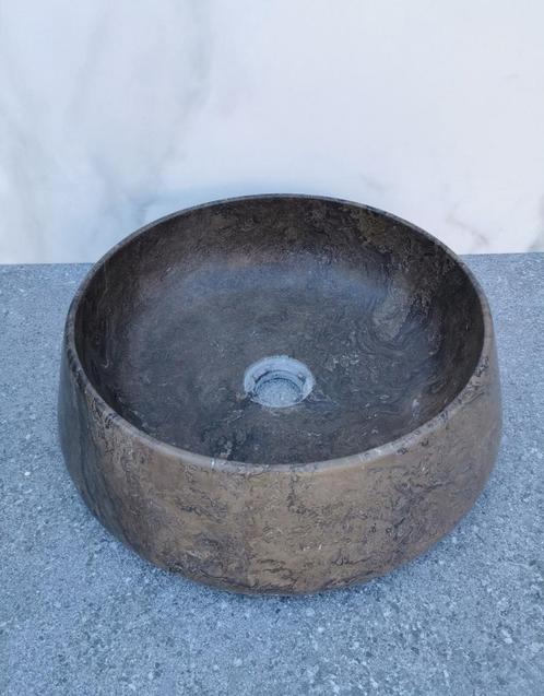 Sani Royal Waskom Marmer Mokka Brown, Doe-het-zelf en Verbouw, Sanitair