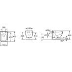 Wiesbaden Sky Wandcloset Verkort met Sky Toiletzitting -, Ophalen of Verzenden, Nieuw