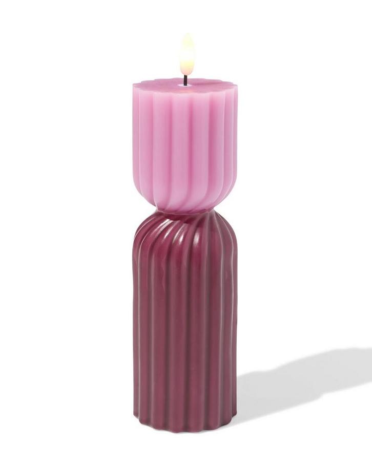 HEMA Led vormkaars 6.2x23cm diabolo roze, Huis en Inrichting, Woonaccessoires | Kandelaars en Kaarsen, Nieuw, Verzenden