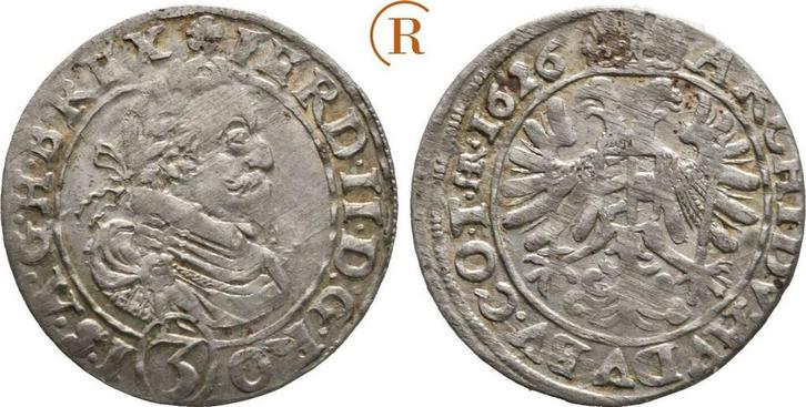 3 Kreuzer Breslau 1626 Hr Habsburg: Ferdinand Ii, 1619-1637:, Postzegels en Munten, Munten | Europa | Niet-Euromunten, Verzenden