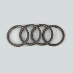 Metalen sleutelring (22-28 mm, kleur 3: gun metal), Ophalen of Verzenden, Nieuw