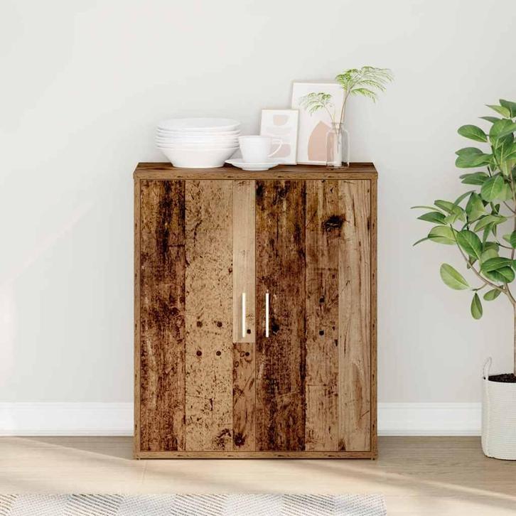 vidaXL Dressoir Oud Hout 60x31x70 cm Engineered Wood, Huis en Inrichting, Kasten | Dressoirs, Nieuw, Overige houtsoorten, Verzenden