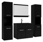 Badkamermeubel Set Montreal XL 60 x 35 cm Mat Zwart, Huis en Inrichting, Verzenden, Nieuw, Wastafelkast