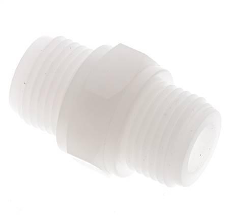 Dubbele Nippel G1/2 PVDF 10bar FDA 27mm Hex, Doe-het-zelf en Verbouw, Overige Doe-het-zelf en Verbouw, Nieuw, Verzenden