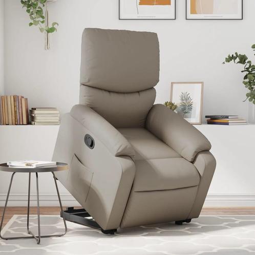 vidaXL Sta-op-stoel kunstleer cappuccinokleurig, Huis en Inrichting, Fauteuils, Nieuw, Verzenden