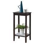 Bijzettafel Thun met plank MDF 38x30x74 cm donkerbruin, Huis en Inrichting, Tafels | Bijzettafels, Verzenden, Nieuw