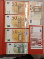 Europese Unie. - 6 banconote Euro numeri bassi / numeri, Postzegels en Munten, Bankbiljetten | Europa | Niet-Eurobiljetten