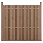 WPC Schuttingpaneel 11 planken met palen 185x932 cm bruin, Tuin en Terras, Verzenden, Nieuw