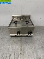 RVS Giga Dubbele Friteuse 2 x 6 liter 400V Horeca, Ophalen of Verzenden, Gebruikt