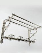 Kapstok - Staal, Trein wandkapstok met hoedenplank en vier