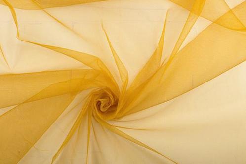 Tule stof – Goud, Hobby en Vrije tijd, Stoffen en Lappen, 120 cm of meer, 200 cm of meer, Overige kleuren, Nieuw, Polyester, Ophalen of Verzenden