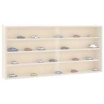 vidaXL Houten verzamelvitrine met deuren 80x8,5x37 cm, Huis en Inrichting, Woonaccessoires | Wandplanken en Boekenplanken, Verzenden