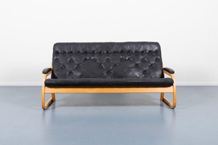 Sofa - Hout, Leder, Antiek en Kunst, Antiek | Meubels | Stoelen en Banken