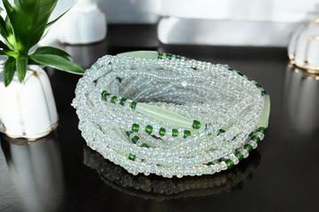 Waist Beads / Afrikaanse Heupketting - Enfua - Groen (elast beschikbaar voor biedingen
