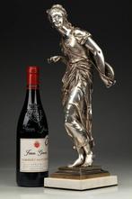 Adrien Étienne Gaudez - Beeldje - Verzilverd brons, Antiek en Kunst, Antiek | Meubels | Stoelen en Banken