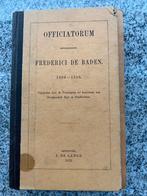 Officiatorum referendissimi Frederici de Baden 1496 – 1516, J. de Lange, Verzenden, 20e eeuw of later, Gelezen