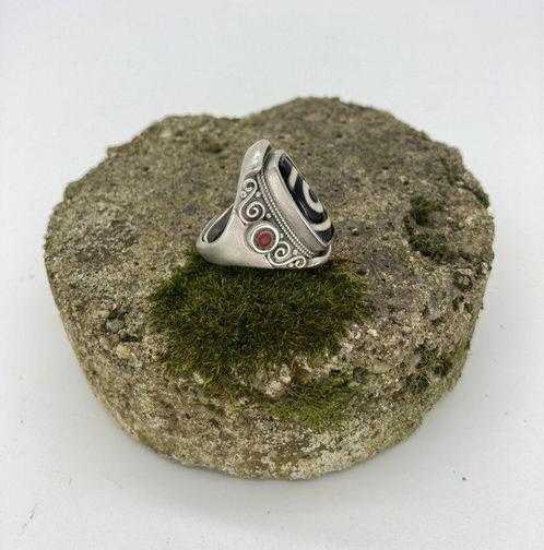 oogringen - Agaat, Zilver - Tibet - Eind 20e eeuw, Antiek en Kunst, Kunst | Niet-Westerse kunst