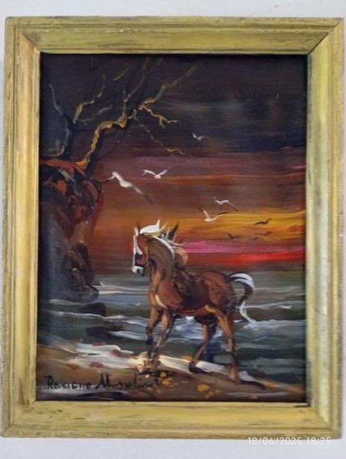 Romano Mussolini (1927-2006) - Il cavallo e il mare, Antiek en Kunst, Kunst | Schilderijen | Klassiek